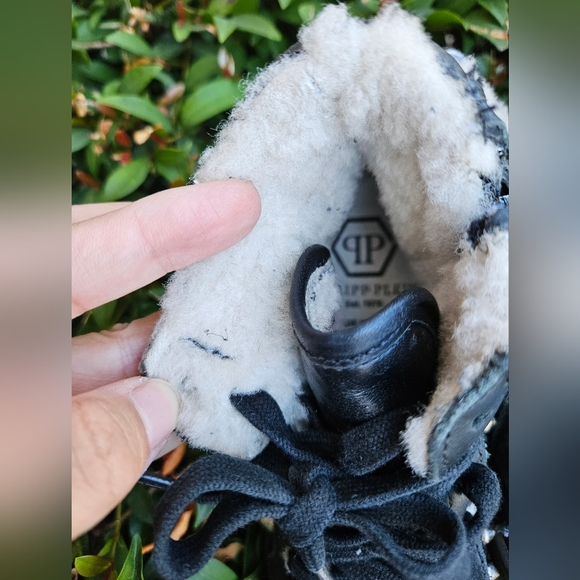 PHILIPP PLEIN Studded Leather Snow Boots kids - Picture 10 of 13